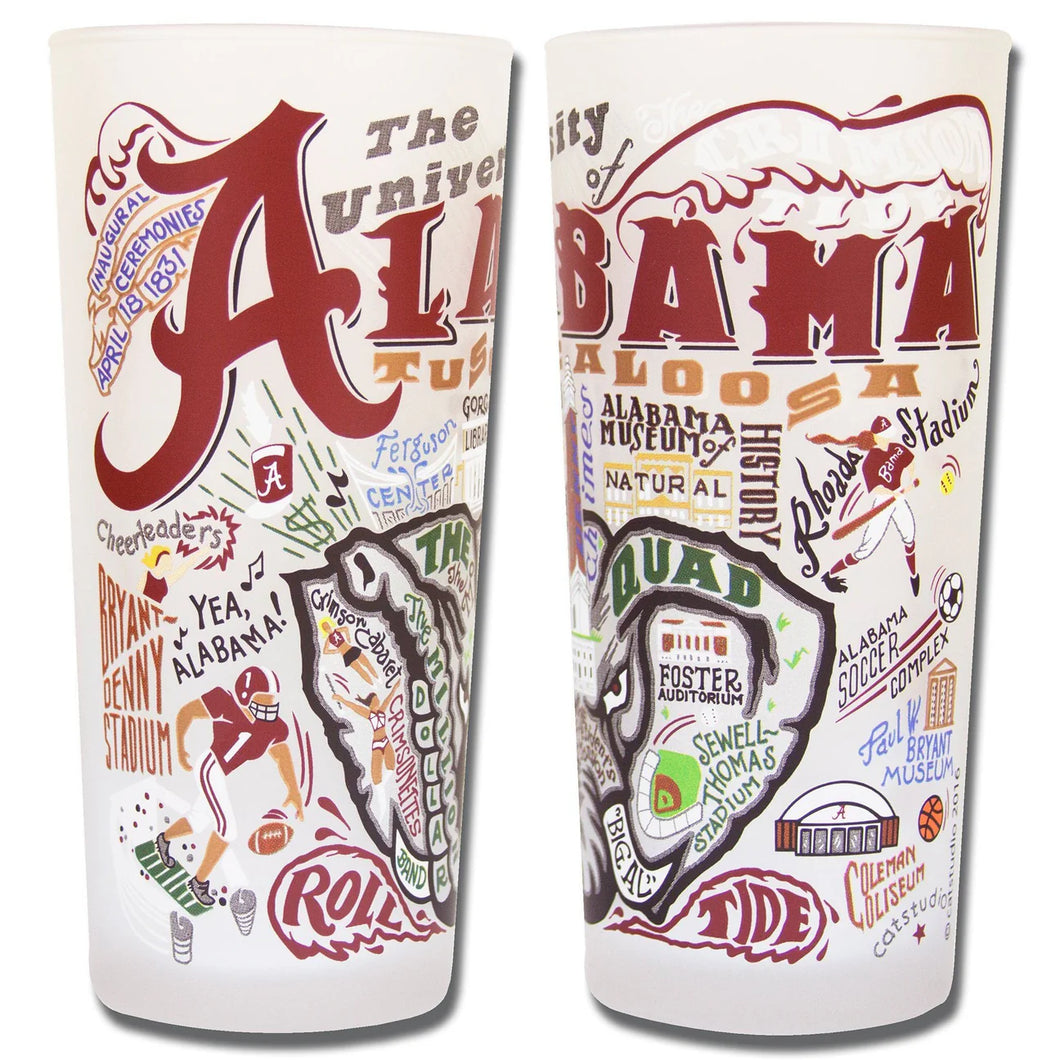 University of Alabama Glass Set of 2