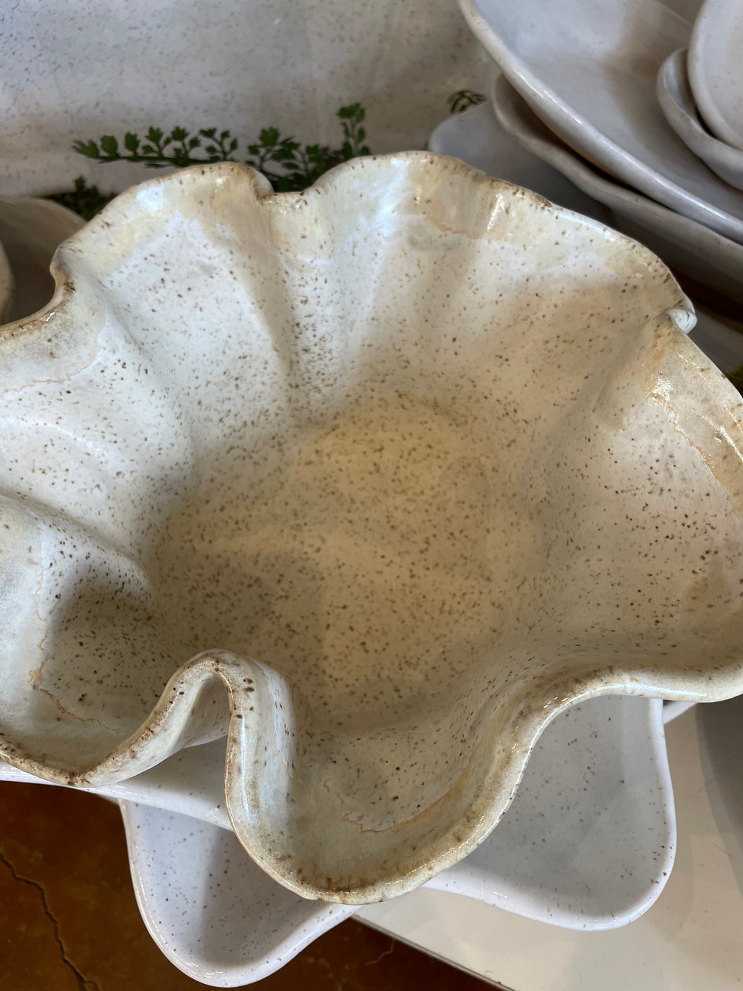 Etta B Pottery Round Fluted Bowl