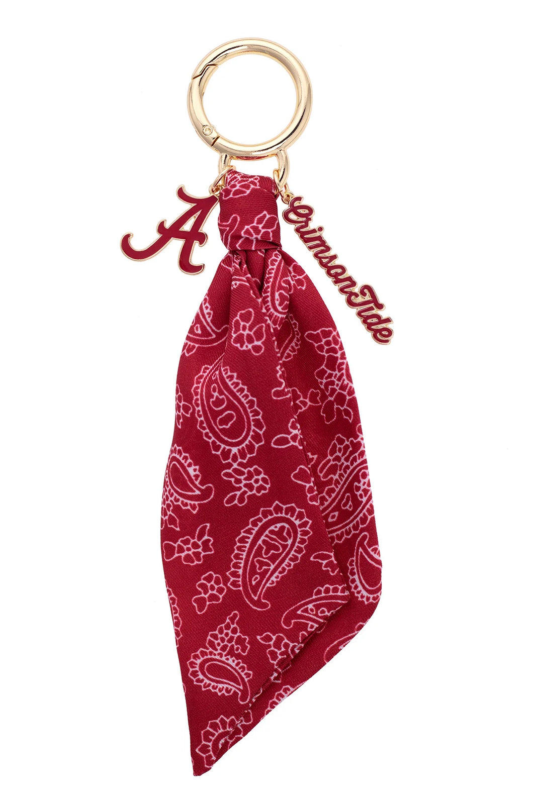 Alabama Crimson Tide Logo Bandana Bag Charm