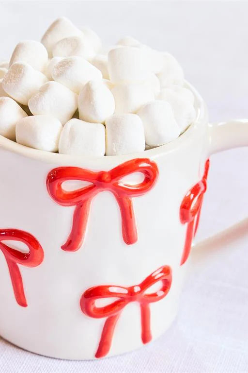 Mary Square Sculpted Bow Mug