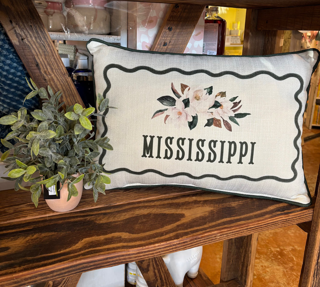 Magnolia State Mississippi Pillow