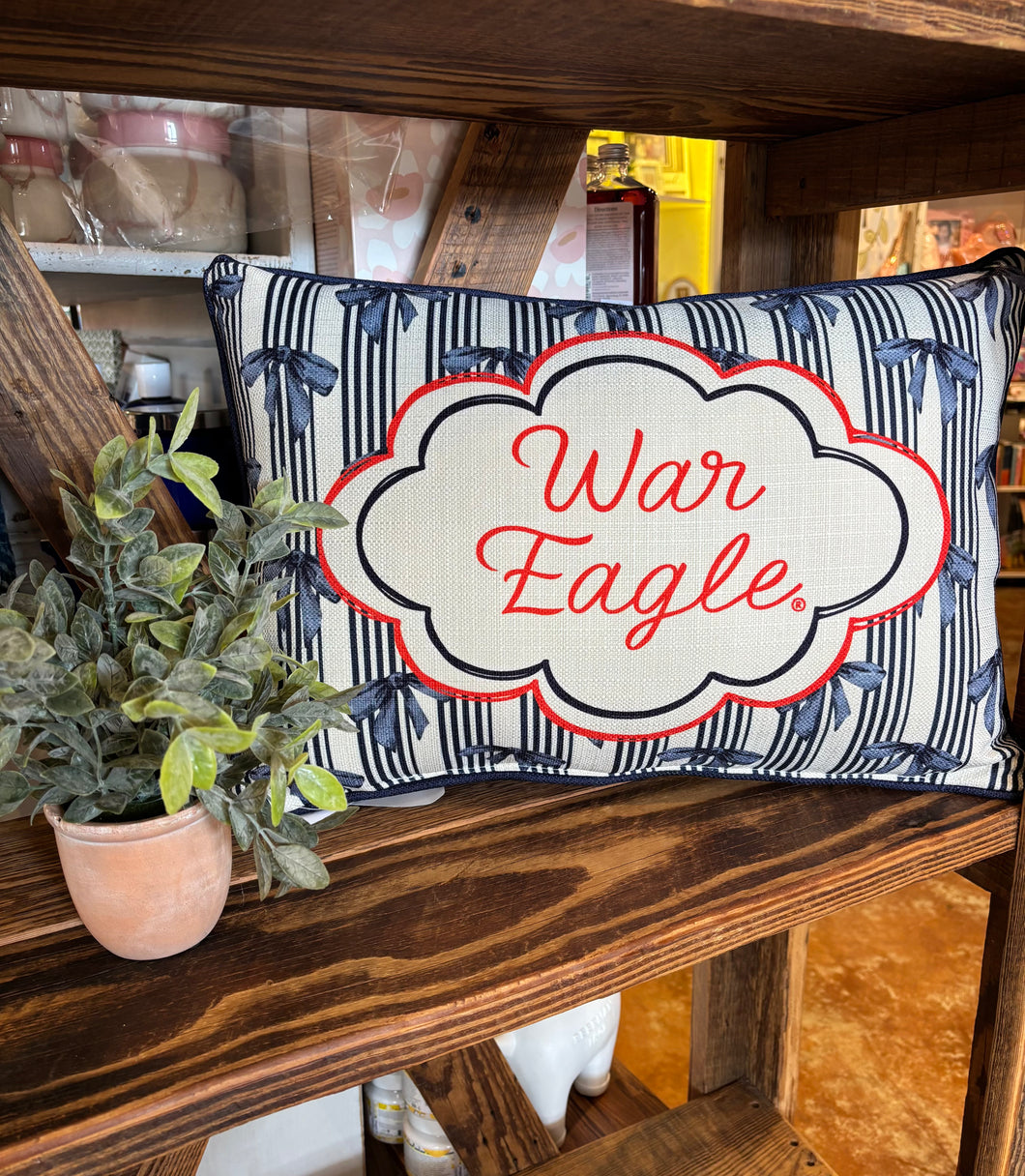 War Eagle Bow Pattern Pillow