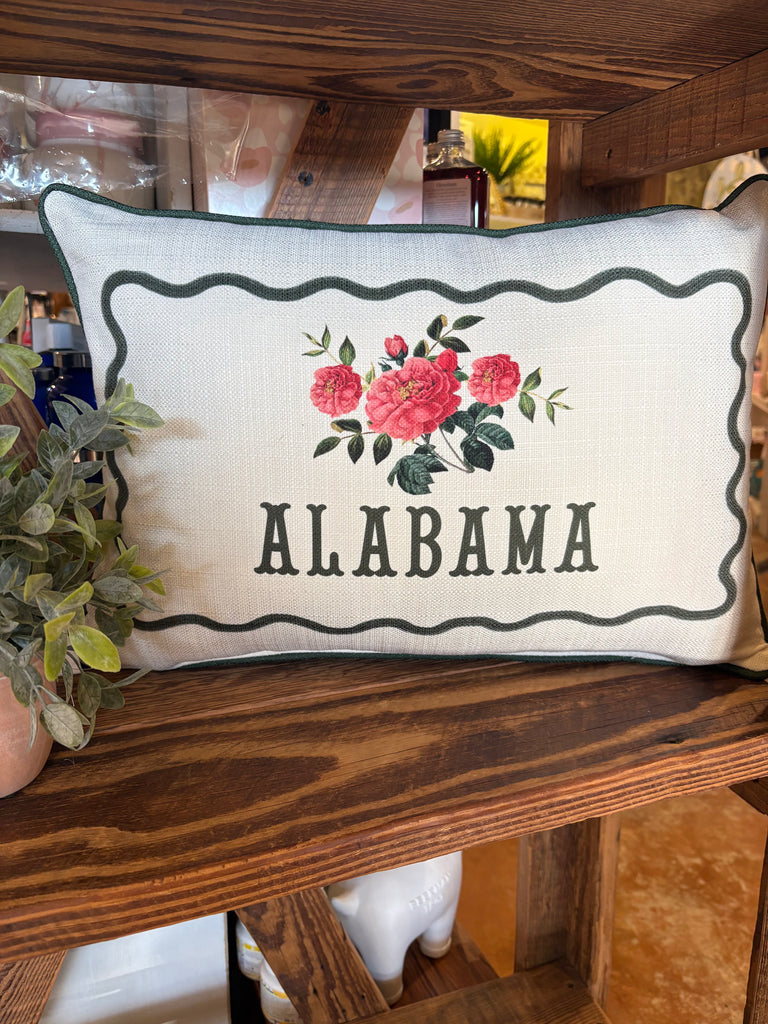 Camellia State Flower Alabama Pillow