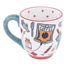 Load image into Gallery viewer, Coffee Scrubs Needles &amp; Gloves Mug
