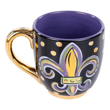 Load image into Gallery viewer, Mardi Gras Fleur De Lis Mug
