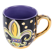 Load image into Gallery viewer, Mardi Gras Fleur De Lis Mug
