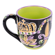 Load image into Gallery viewer, Crowns and Beads Mardi Gras Mug
