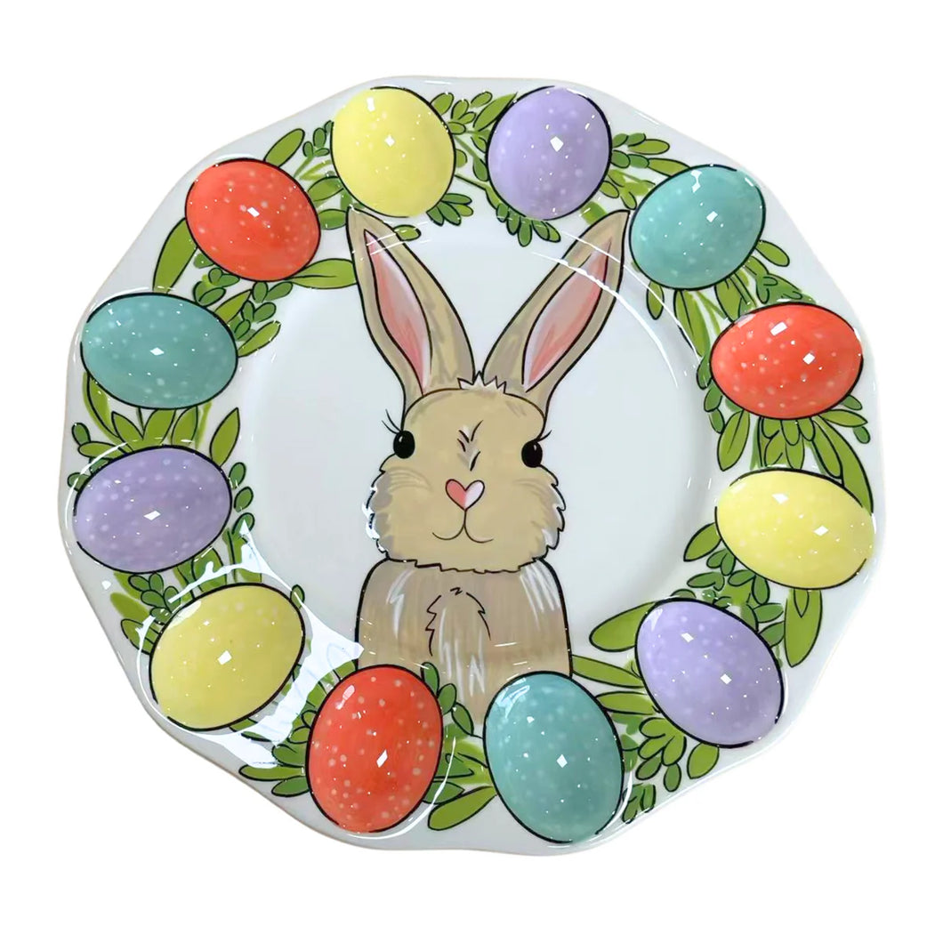 Egg Bunny Wreath Egg Plate