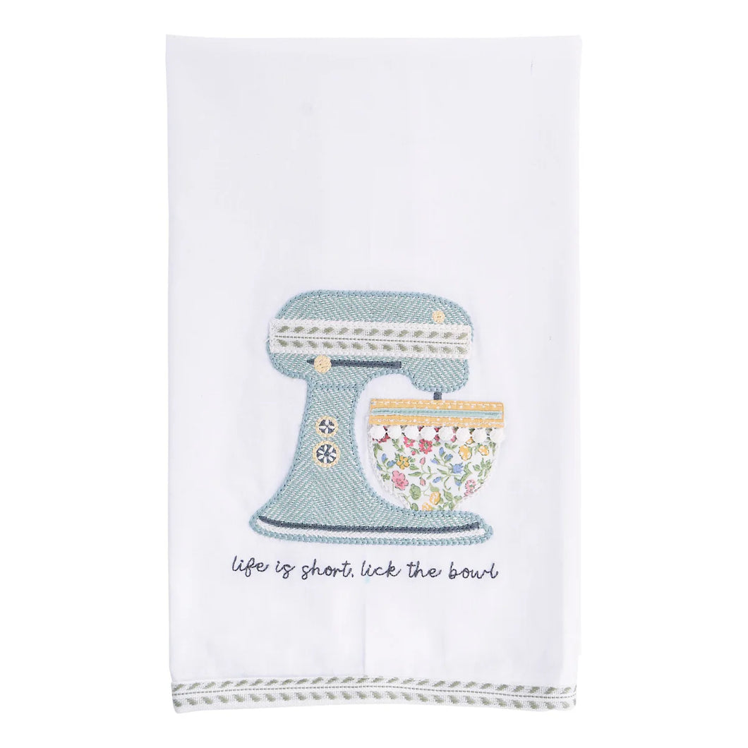 Life is Short Lick the Bowl Tea Towel
