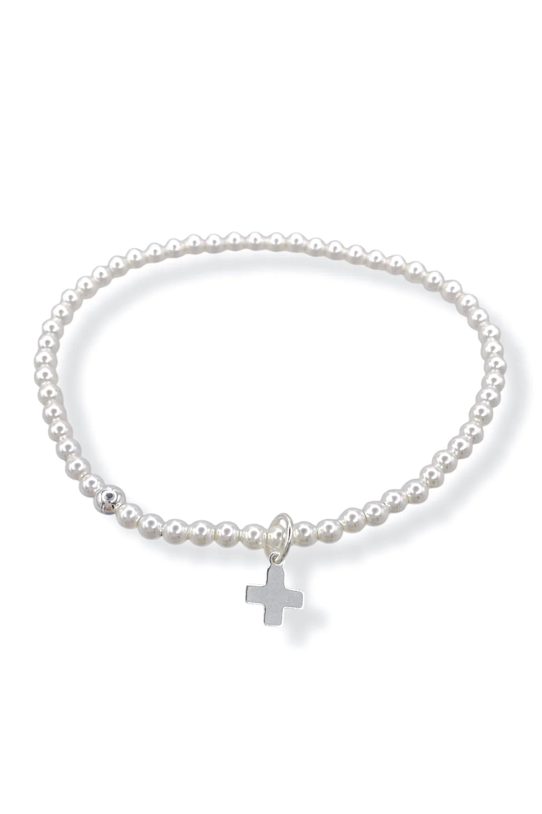 Enewton Classic Pearl 3mm Signature Cross Silver