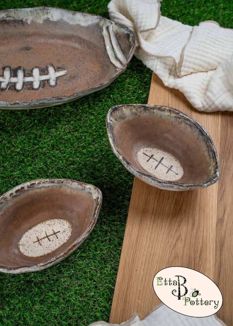 Etta B Small Football Bowl Leather