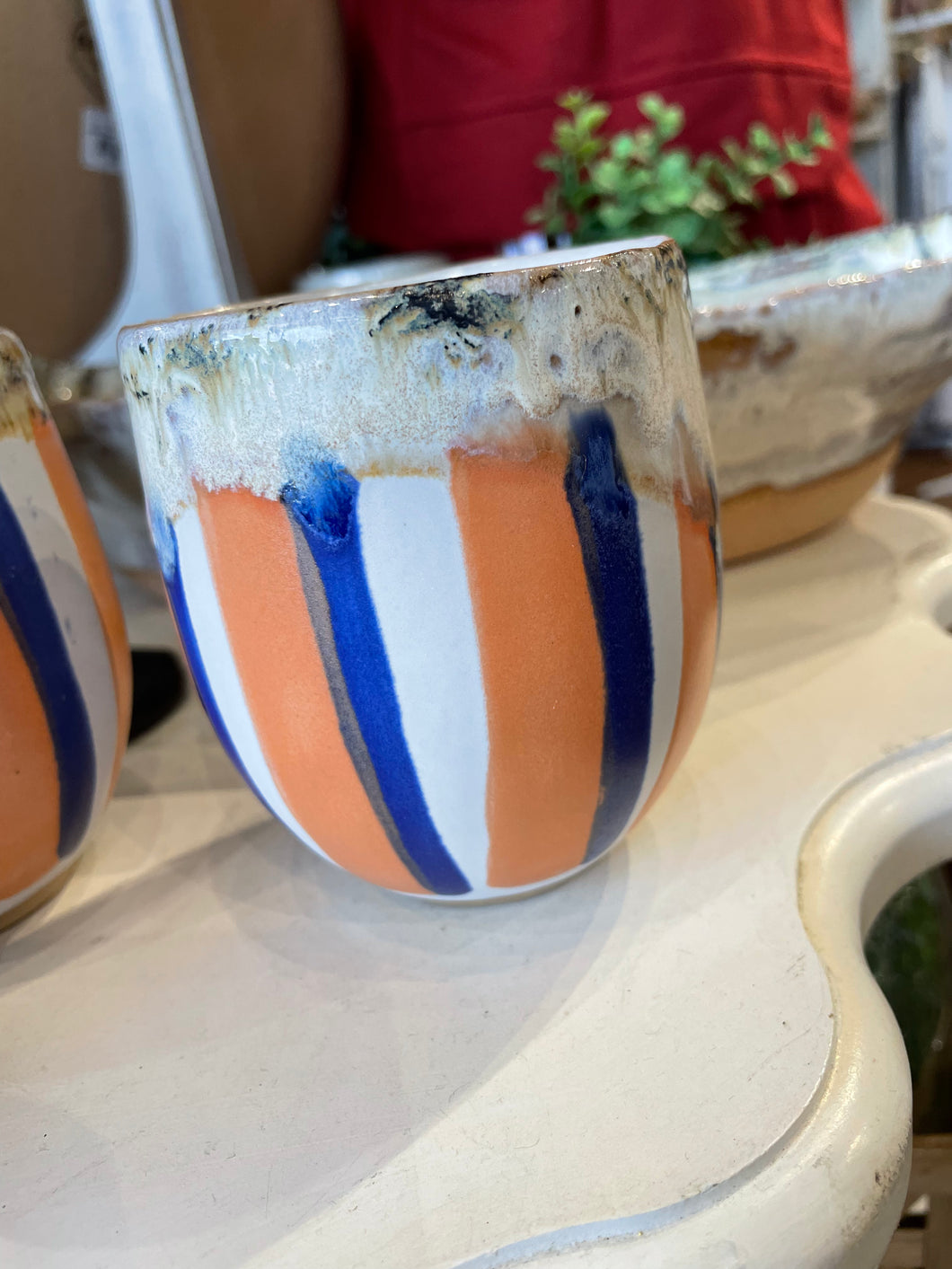 Etta B Tailgate Stemless Orange/Blue/White