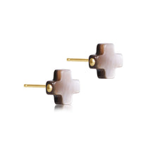 Load image into Gallery viewer, Enewton Signature Cross Stud - Mother of Pearl - Black Tahitian
