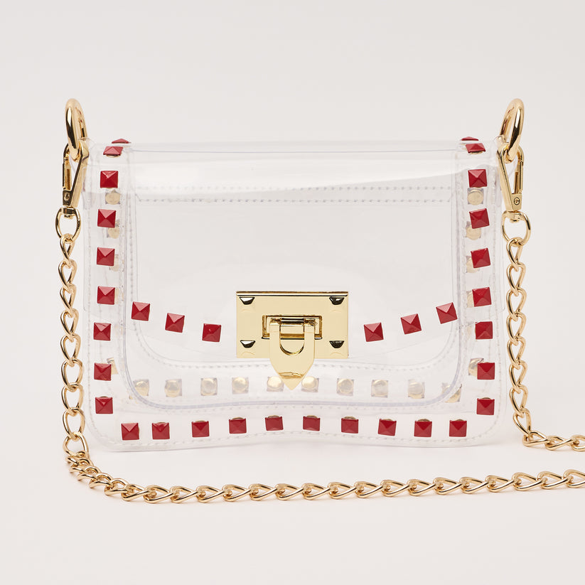 The Jackie in Red Clear Bag