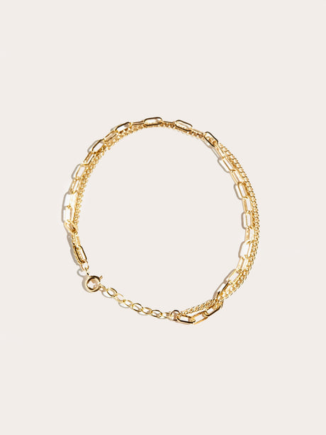 Able Layered Chain Bracelet Gold