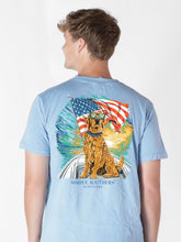 Load image into Gallery viewer, Simply Southern Dog w/American Flag Mineral Washed Tee
