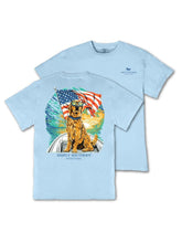Load image into Gallery viewer, Simply Southern Dog w/American Flag Mineral Washed Tee
