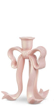 Load image into Gallery viewer, Pink Pearlescent Bow Candlesticks
