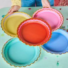 Load image into Gallery viewer, Packed Party Rainbow Ric Rac Assorted Dinner Plates (10 count)
