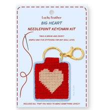 Load image into Gallery viewer, Lucky Feather Needlepoint Keychain Kit
