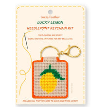 Load image into Gallery viewer, Lucky Feather Needlepoint Keychain Kit
