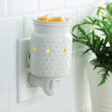 Load image into Gallery viewer, White Hobnail Pluggable Fragrance Warmer
