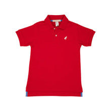 Load image into Gallery viewer, Beaufort Bonnet Prim &amp; Proper Polo SS Pima Richmond Red/Worth Ave White
