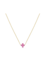 Load image into Gallery viewer, Egirl 14&quot; Sm Signature Cross Gold Necklace
