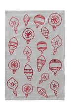 Load image into Gallery viewer, Holiday Embroidered Woven Cotton &amp; Linen Tea Towel
