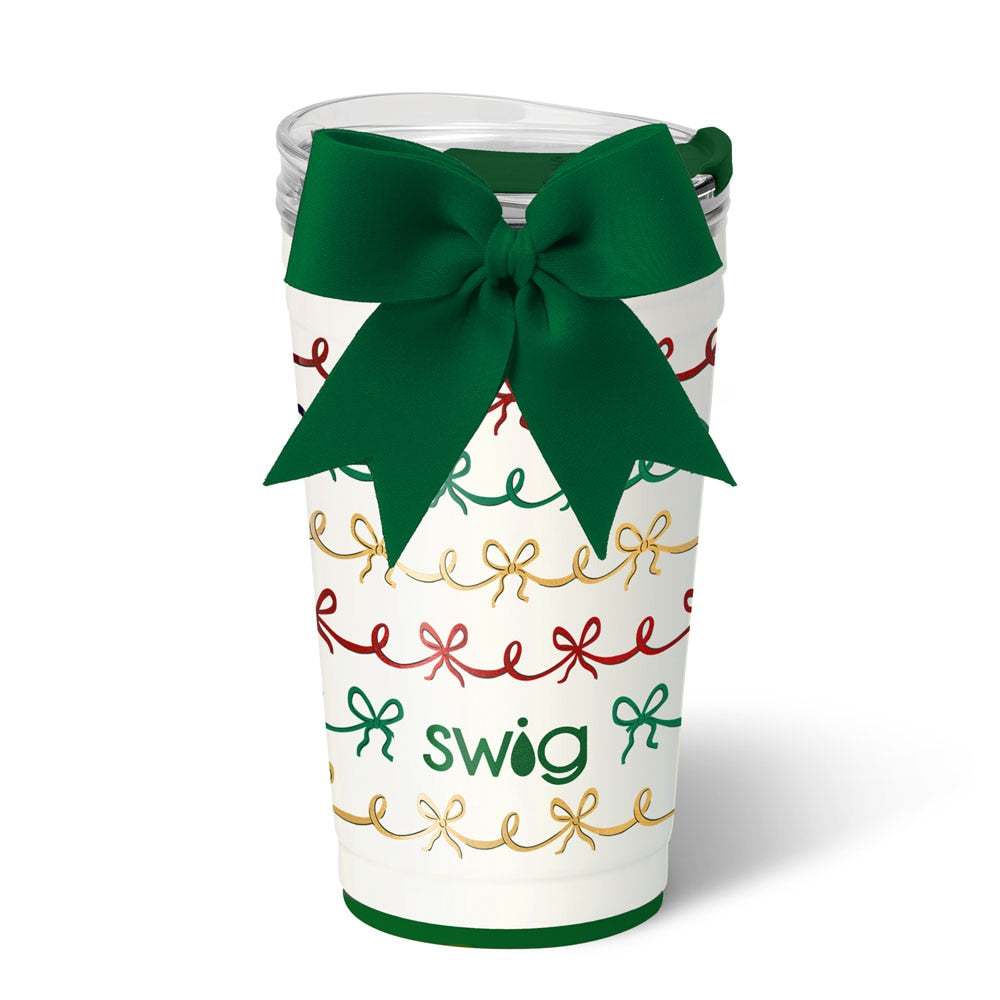 Swig Christmas Bows Party Cup 24oz