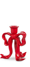 Load image into Gallery viewer, Red Bow Candlesticks
