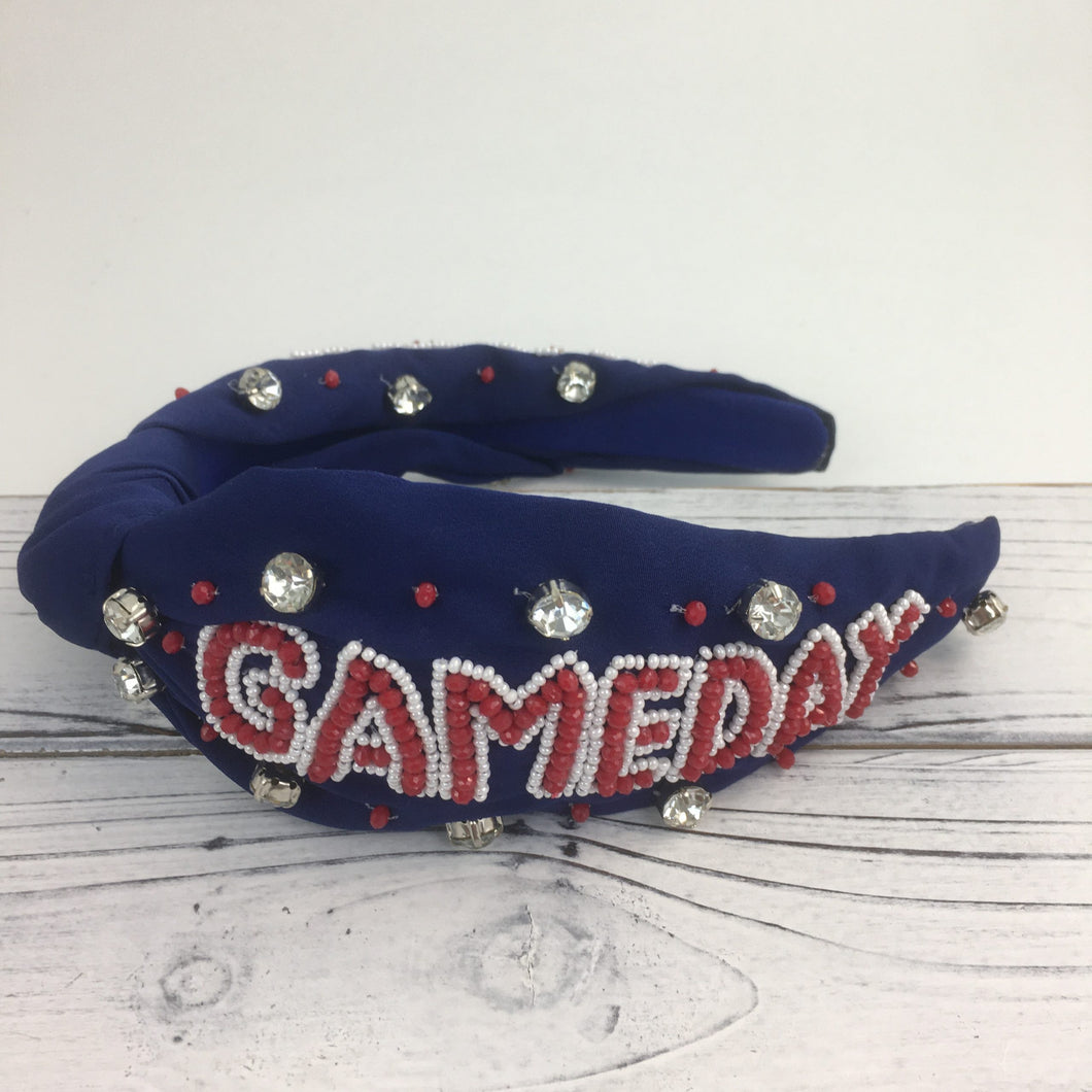 Bead/Rhinestone Game Day Knot Headband