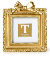 Load image into Gallery viewer, Vintage Gold Mini Photo Frame with Accent Bow

