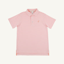 Load image into Gallery viewer, Beaufort Bonnet Prim &amp; Proper Polo SS-Pima Sanibel/Salmon Stripe/Pompano Peach
