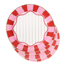 Load image into Gallery viewer, Packed Party Red and Pink 10" Paper Plate
