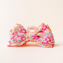 Load image into Gallery viewer, Satin Bow Claw Clip - Secret Garden Pink
