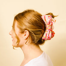 Load image into Gallery viewer, Satin Bow Claw Clip - Secret Garden Pink
