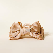Load image into Gallery viewer, Satin  Bow Clip Beige
