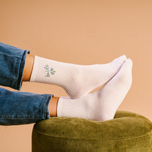 Load image into Gallery viewer, Embroidered Crew Socks - Bride
