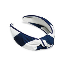 Load image into Gallery viewer, Shiraleah Navy Nautical Stripes Knotted Headband
