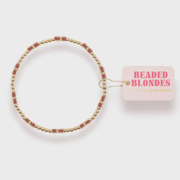 Beaded Blondes Light Brown Hazel Braclet