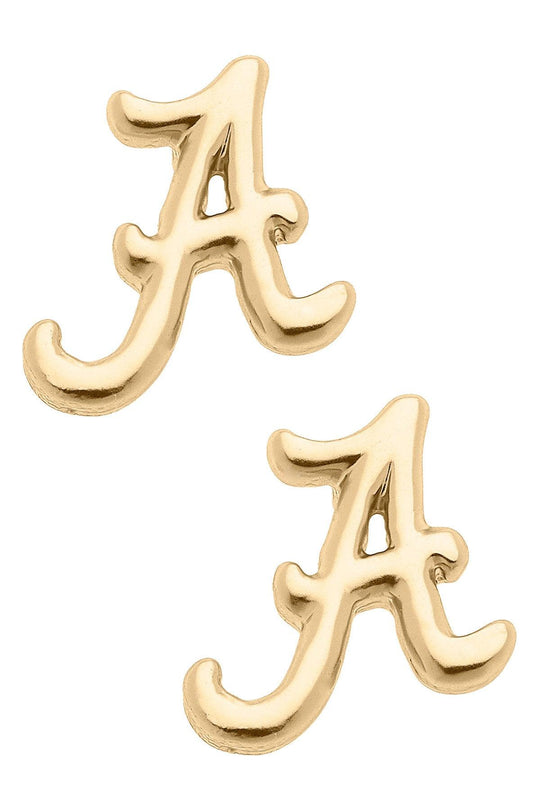 Alabama 24K Gold Plated Stud Earrings