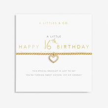 Load image into Gallery viewer, Happy 16th Birthday Gold Bracelet
