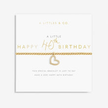Load image into Gallery viewer, Happy 40th Birthday Gold Bracelet
