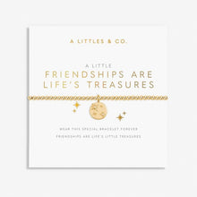 Load image into Gallery viewer, Friendships Are Life's Treasures Gold Bracelet
