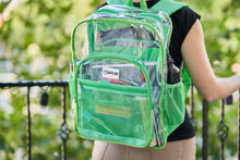 Load image into Gallery viewer, Clear Backpack For School XL Green
