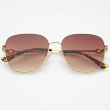 Load image into Gallery viewer, Freyrs Lea Womens Round Sunglasses : Gold /Brown

