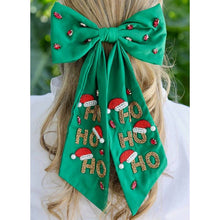 Load image into Gallery viewer, Christmas Hairbow w/Beads
