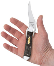 Load image into Gallery viewer, Black Curly Oak Wood Smooth Russlock Knife
