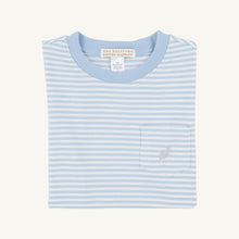Load image into Gallery viewer, Beaufort Bonnet Carter Crewneck - Beale Street Blue Stripe with Gray Stork
